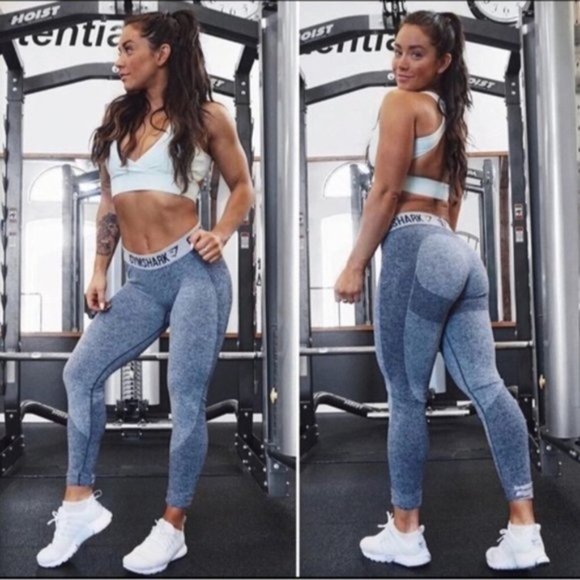 Gymshark Sapphire Blue Marl Flex V3 Leggings XS - Picture 9 of 12